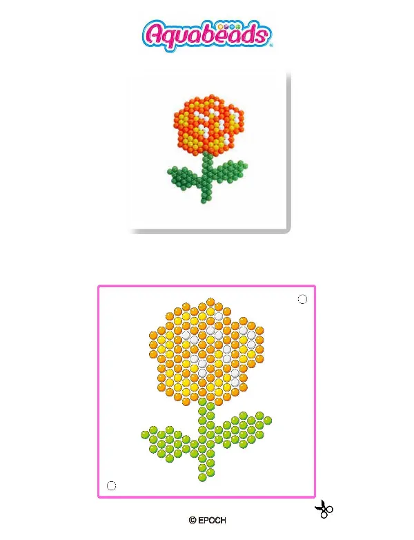 Aquabeads Flower Template